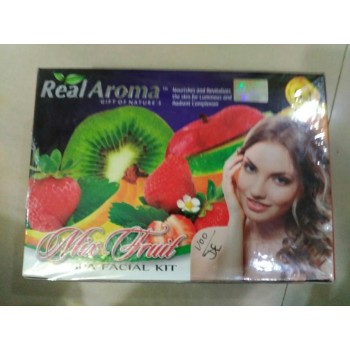 Real Aroma Mix Fruit Spa Facial Kit, 5 in 1 Facial Kit, Gives Radiant Complexion With 24ct Gold Kit Free, On 50% Discount